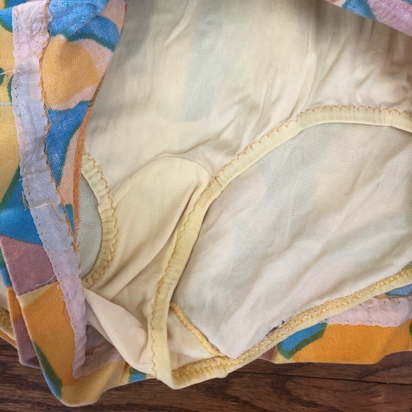 60s vintage skirted romper swimsuit - Picture 7 of 8